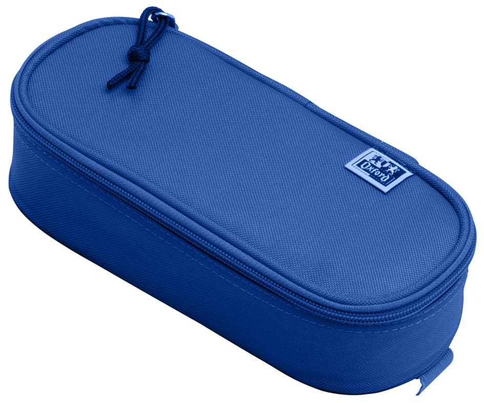 Oxford Schlamper-Etui, Polyester, Oval, Blau