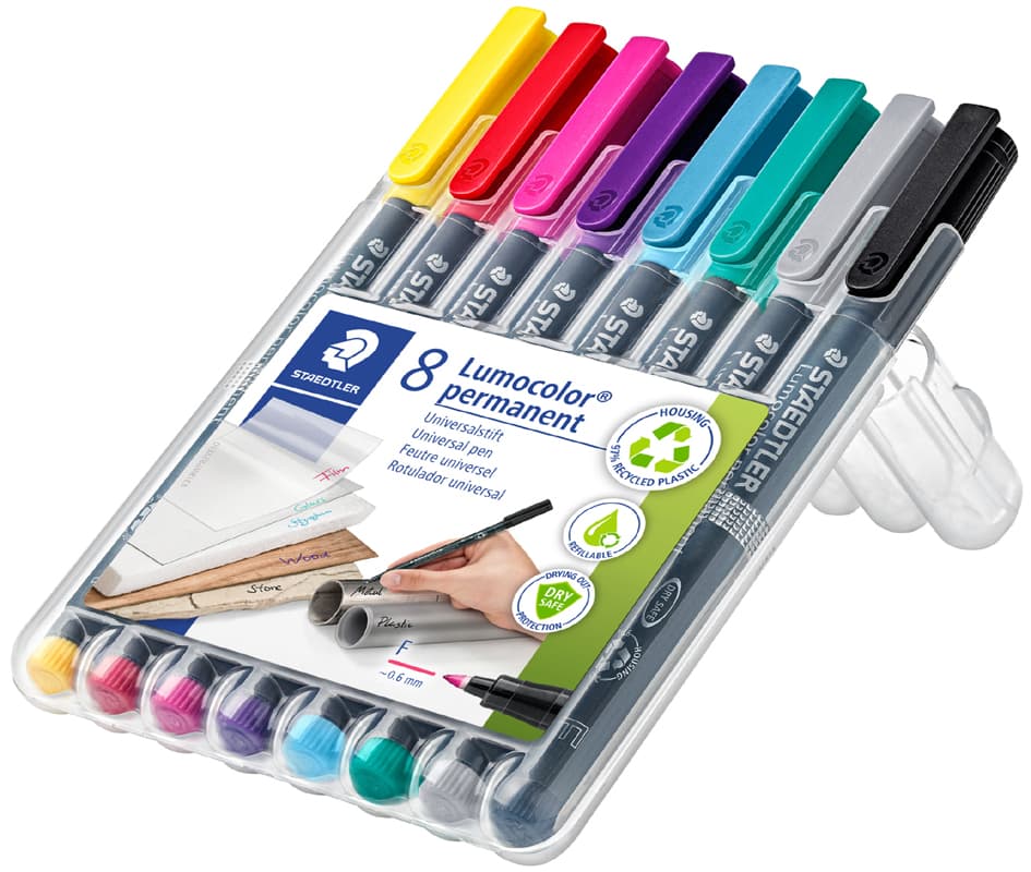 Staedtler Lumocolor Permanent-Marker 318f, 8er Etui
