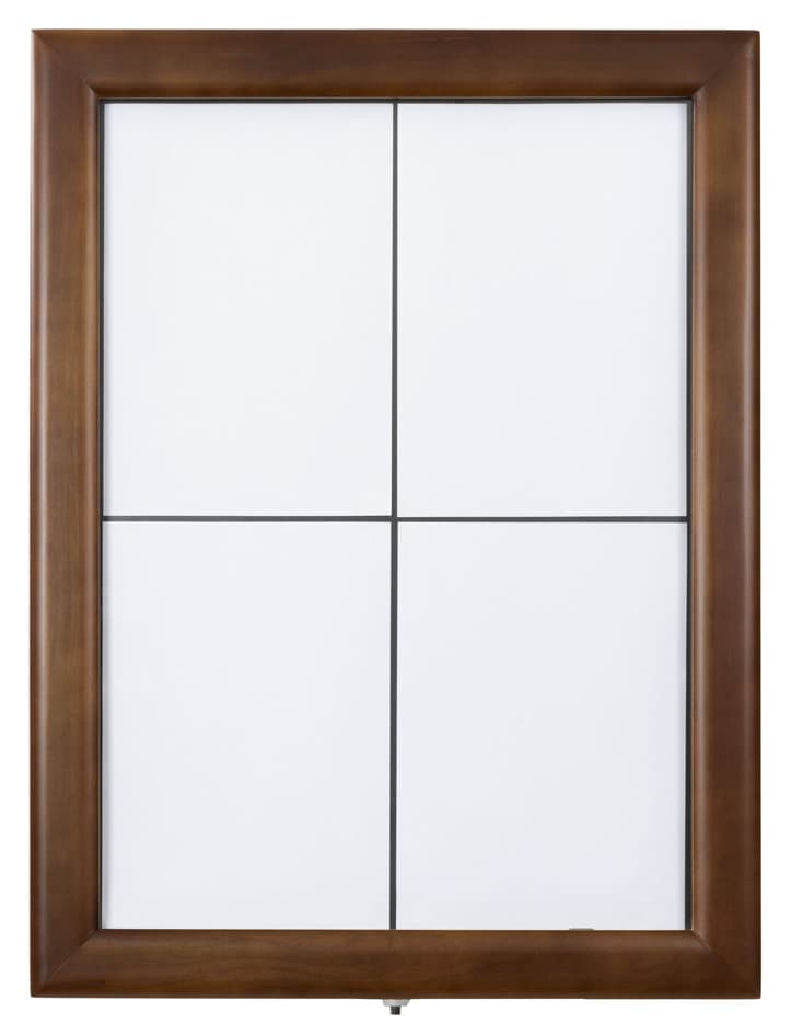 Securit Led-Schaukasten Classic, 4 X Din A4, Dunkelbraun