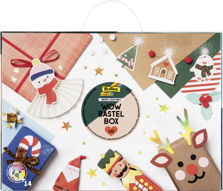 Folia Wow Weihnachts-Bastelkoffer Merry Craftmas, 133 Teile