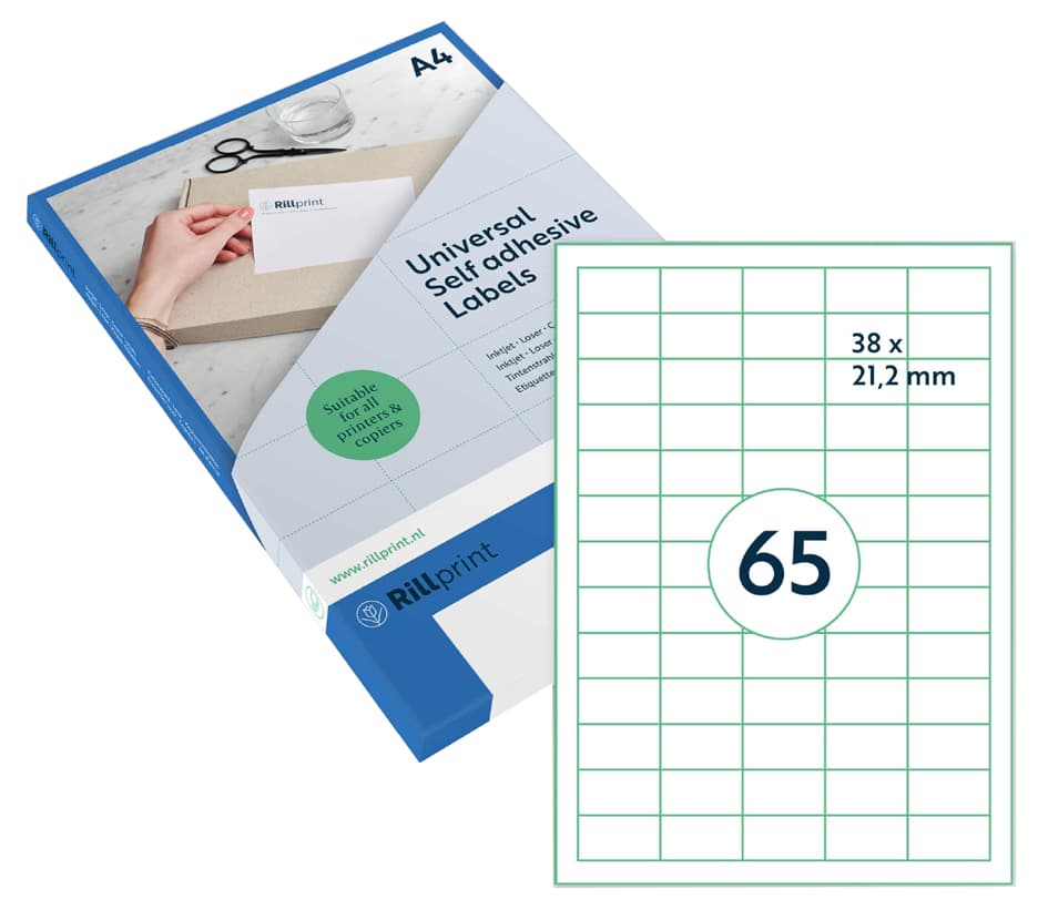 Rillprint Universal-Etiketten, 48,5 X 25,4 Mm, Weiß