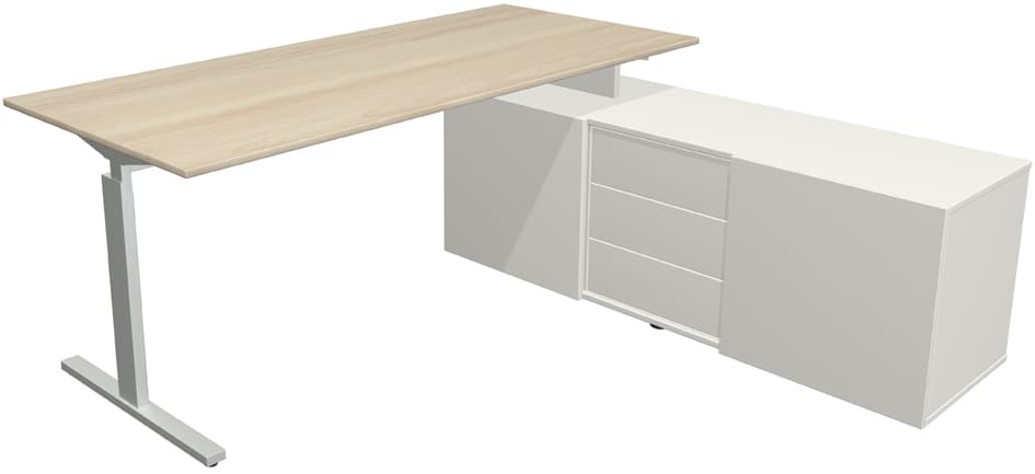 Kerkmann Komplett-Arbeitsplatz Form 2, Ahorn