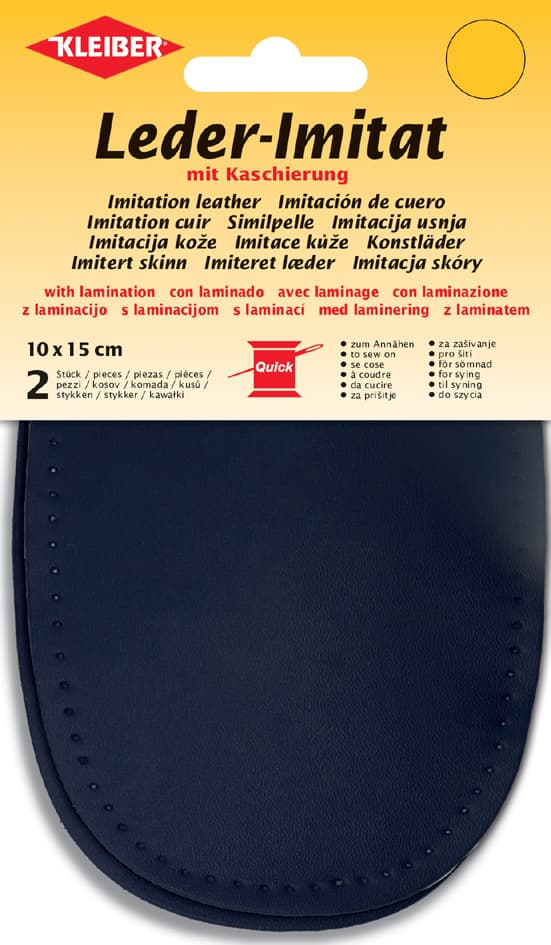 Kleiber Leder-Imitat Mit Kaschierung, 100 X 150 Mm, Marine