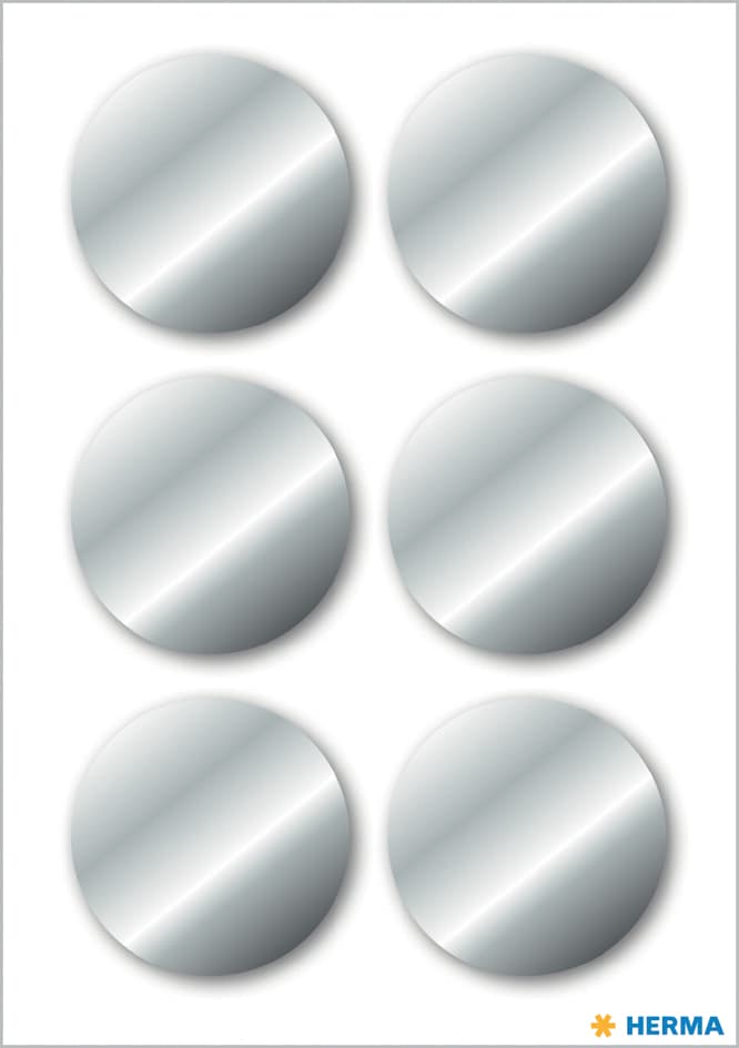 Herma Weihnachts-Sticker, Rund, 32 Mm, Silber