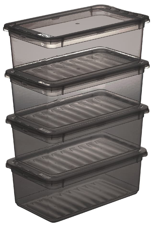 Keeeper Aufbewahrungsboxen-Set , Bea, , 4x 5,6 L, Crystal-Grey