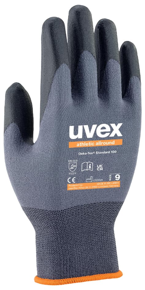 Uvex Arbeitshandschuh Athletic Allround, Gr. 10, 1 Paar
