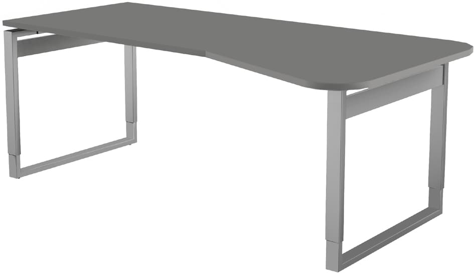 Kerkmann Pc-Schreibtisch Form 5, Bügel-Gestell, Graphit