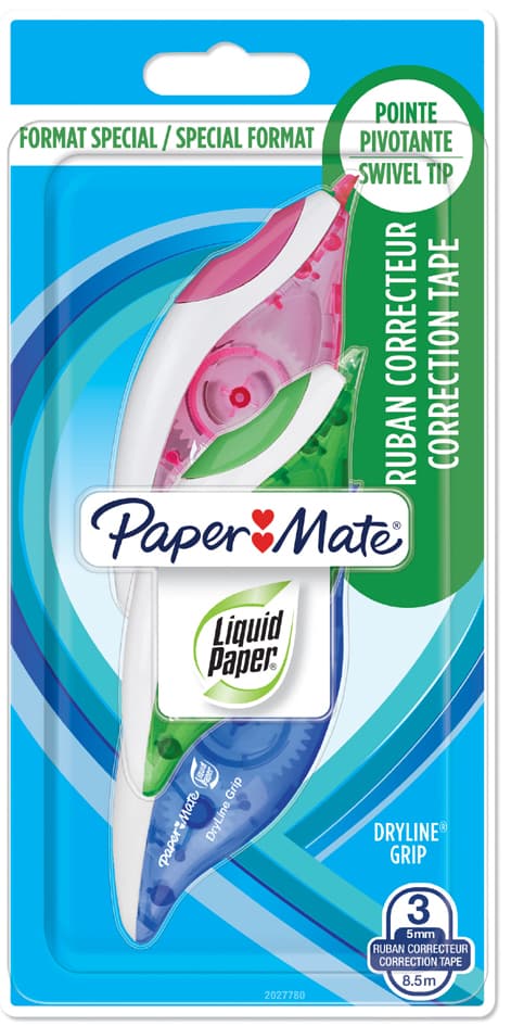 Paper:Mate Korrekturroller Dryline Grip, 3er Blister