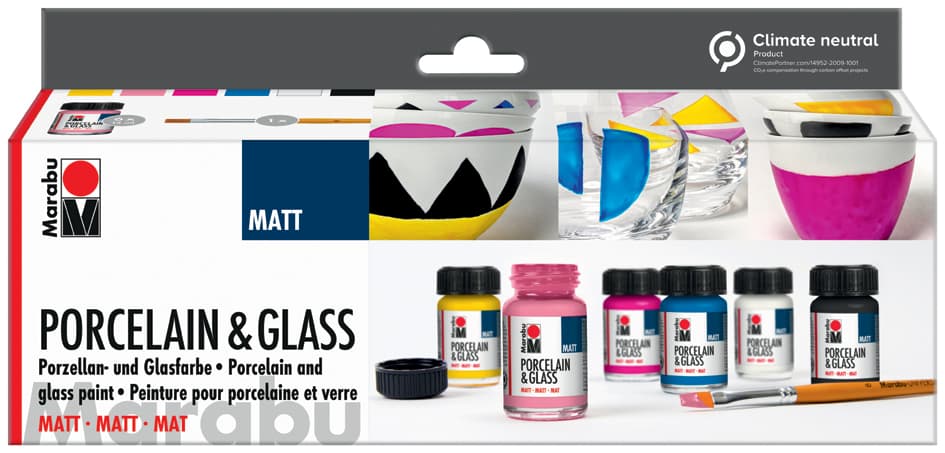 Marabu Farbe , Porcelain & Glass Matt, , Starterset