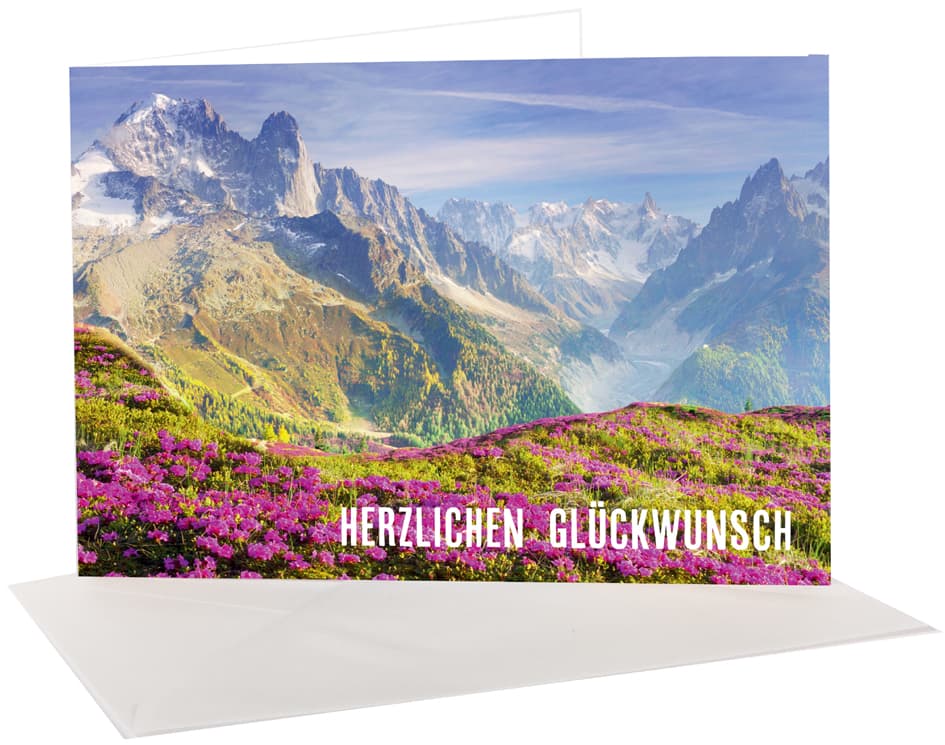 Sigel Glückwunschkarten-Set , Mountain Landscapes By Seasons,