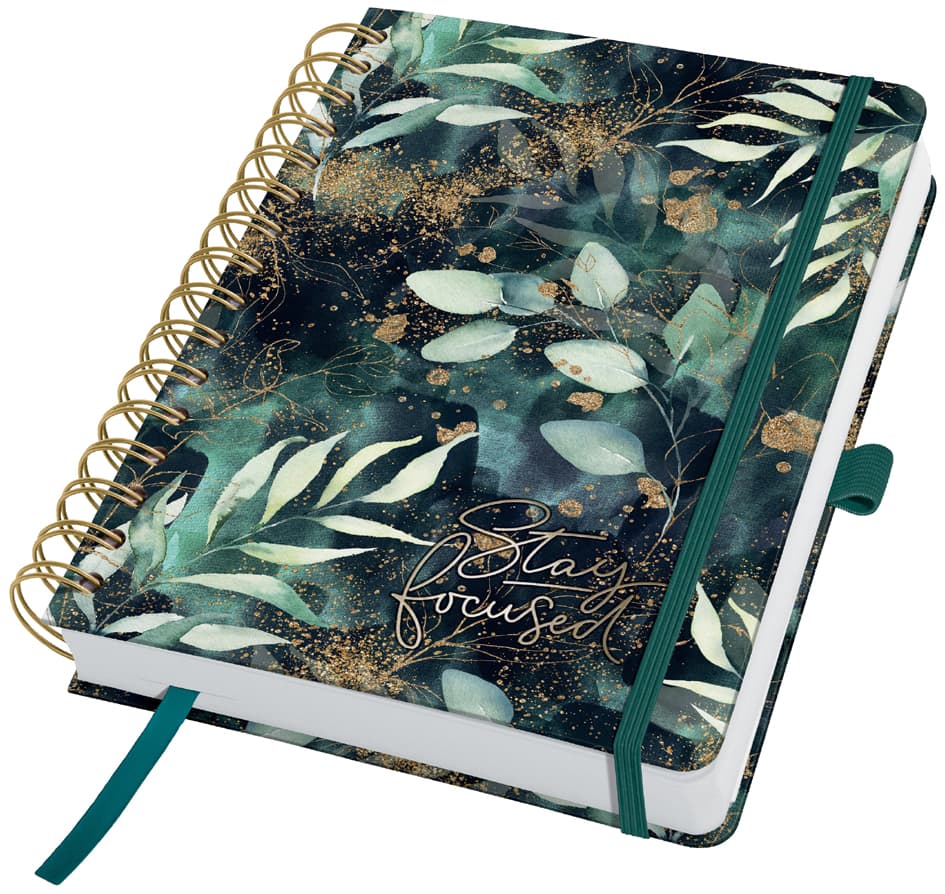 Sigel Bujo Buchkalender Jolie , Glamorous Leaves,