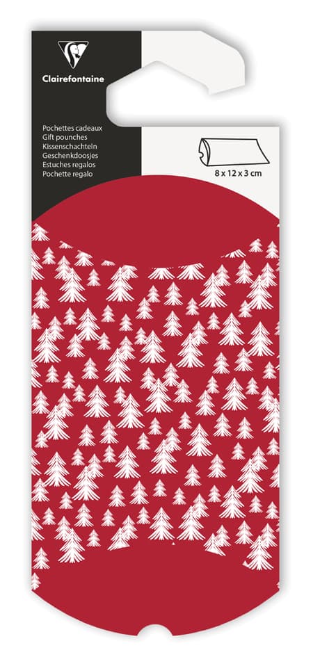 Clairefontaine Weihnachts-Geschenketui , Tannenbäume,