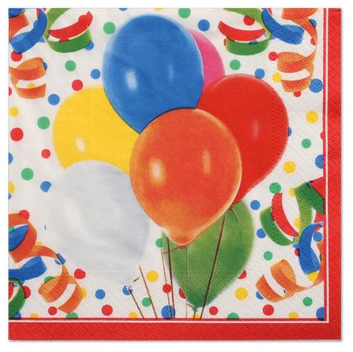 Papstar Motiv-Servietten , Lucky Balloons, , 330 X 330 Mm
