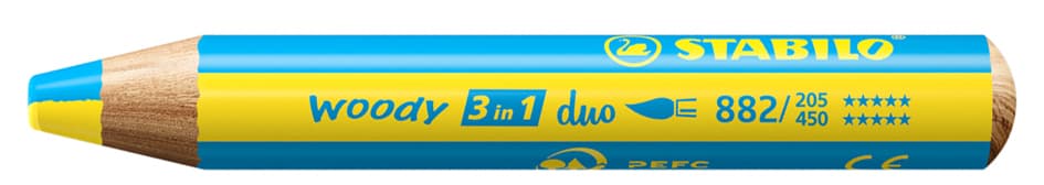 Stabilo Multitalentstift Woody 3 In 1 Duo, Ultramarin/Türkis