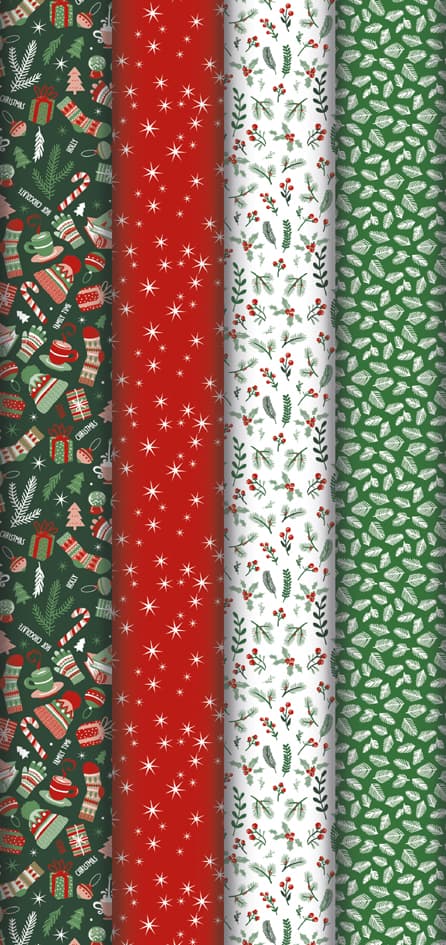 Clairefontaine Weihnachts-Geschenkpapier , Cosy,