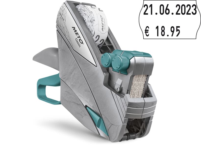 Meto Preisauszeichner Classic M 2026, 2-Zeilig, 20-Stellig
