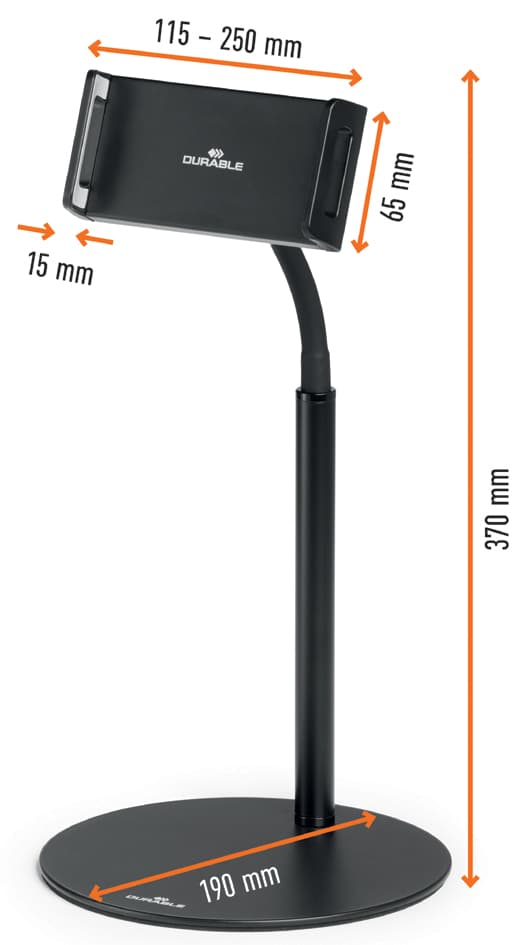 Durable Tablet-Tischhalterung Twist Table, Schwarz