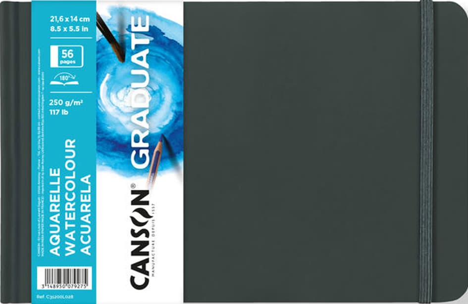 Canson Skizzenbuch Graduate Aquarelle, 216 X 140 Mm