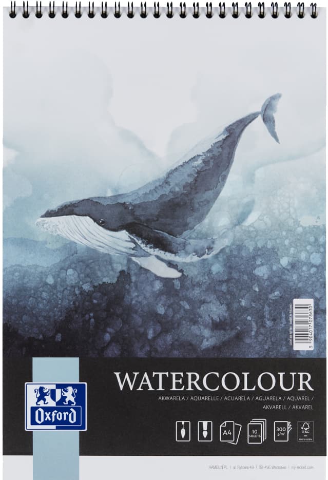 Oxford Art Aquarellblock , Watercolour, , Din A4, 300 G/Qm
