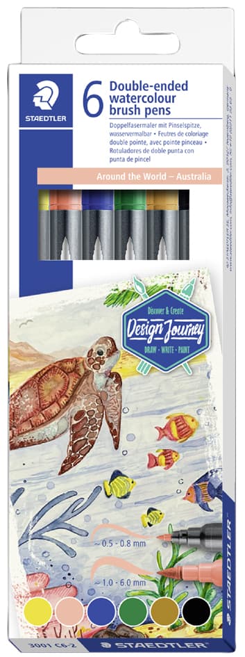 Staedtler Doppel-Fasermaler , Australien, , 6er Kartonetui