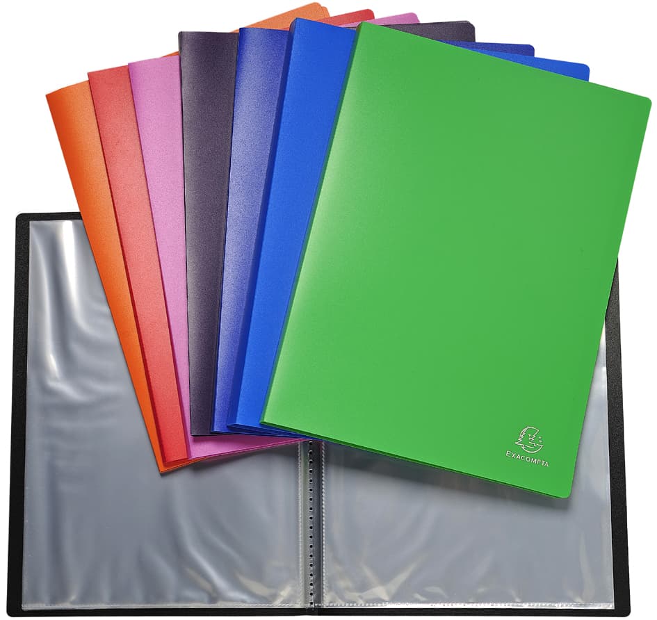 Exacompta Sichtbuch, Din A4, Pp, 60 Hüllen, Violett