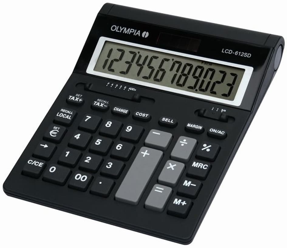 Olympia Tischrechner Lcd-612sd, 12-Stelliges Lcd-Display
