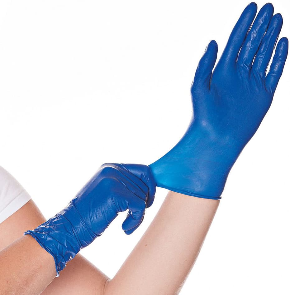 Hygostar Latex-Handschuh Soft Blue, L, Blau, Puderfrei