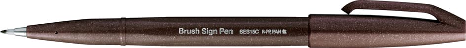 Pentelarts Faserschreiber Brush Sign Pen Ses15, Dunkelbraun