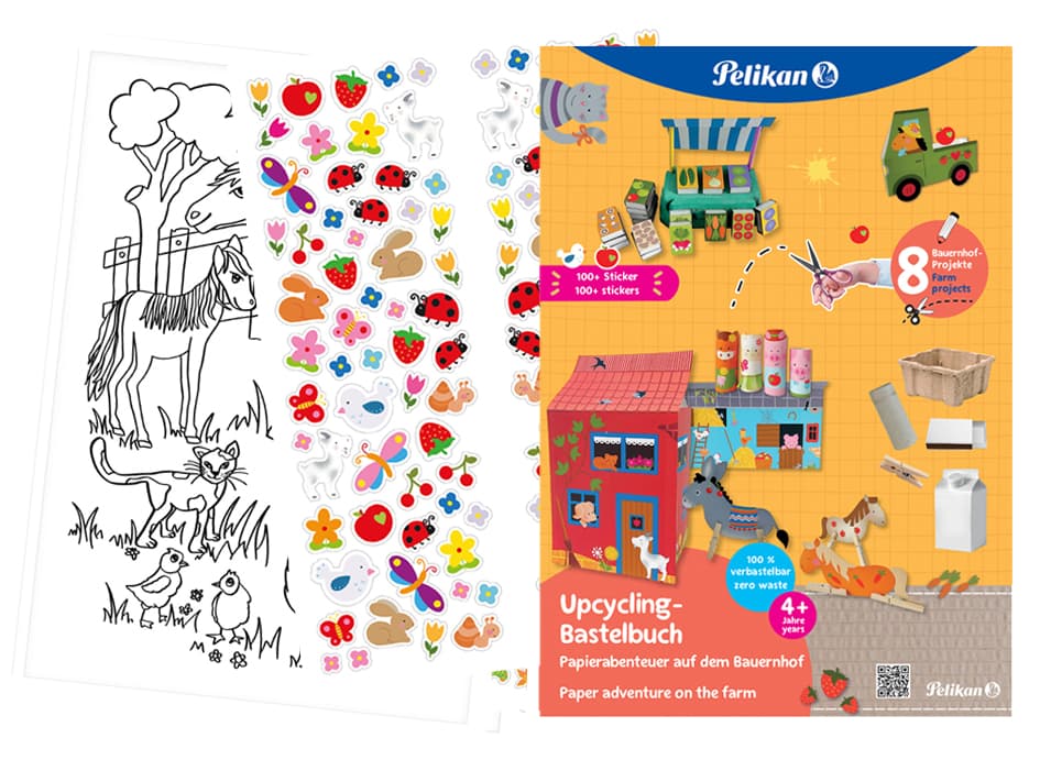 Pelikan Upcycling Bastelbuch , Bauernhof, , Din A4