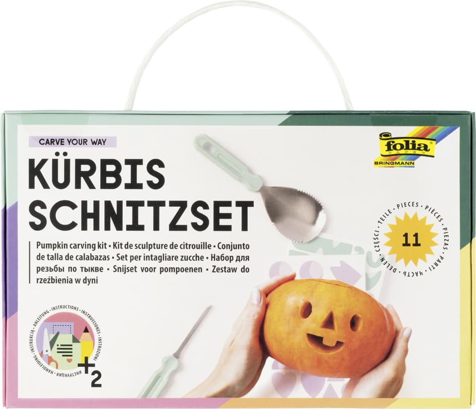Folia Kürbisschnitz-Set Carve Your Way, 11-Teilig