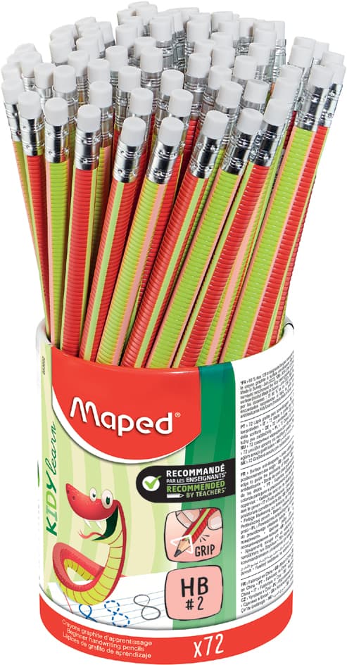 Maped Schreiblern-Bleistift Kidy Learn Mit Radierer, 72er