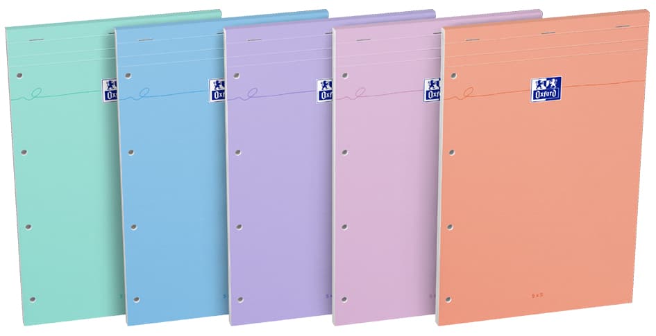 Oxford Notizblock Pastell, 210 X 315, Seyès, 80 Blatt