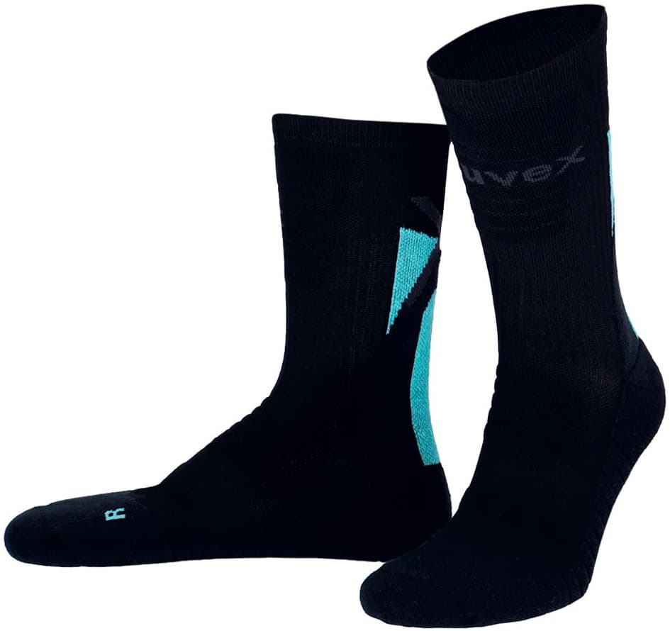 Uvex Socken , Funktional, , Schwarz / Blau, Größe 39-42