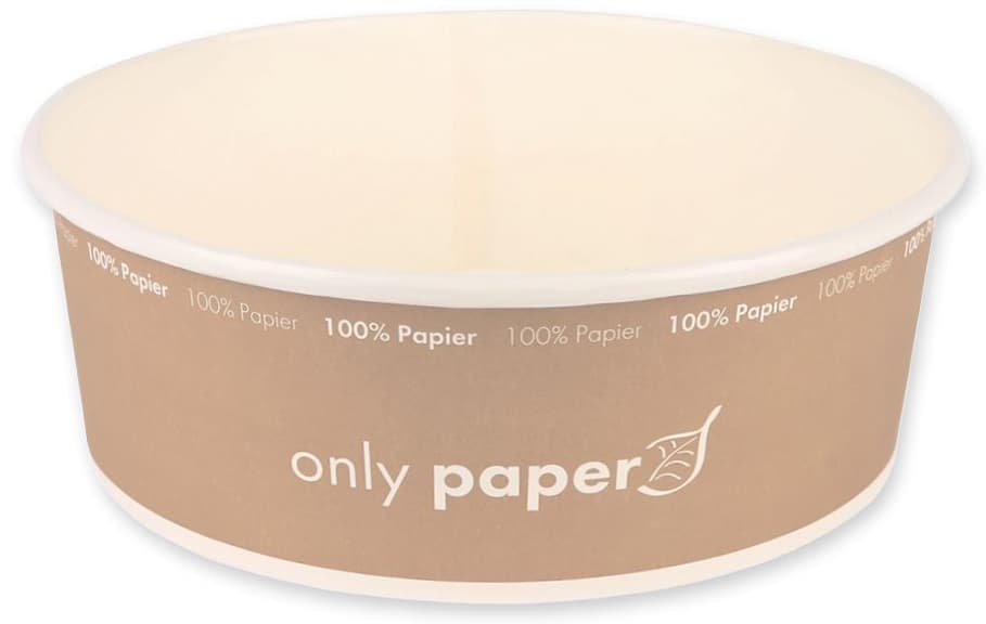 Nature Star Salatschale Only Paper, Rund, 1.300 Ml, Braun