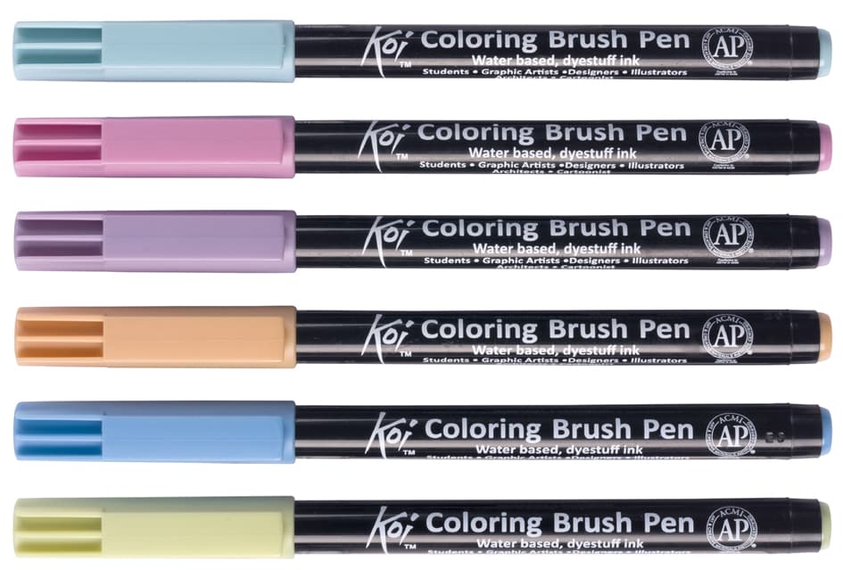 Sakura Pinselstift Koi Colouring Brush Pen , Earth, , 6er Set