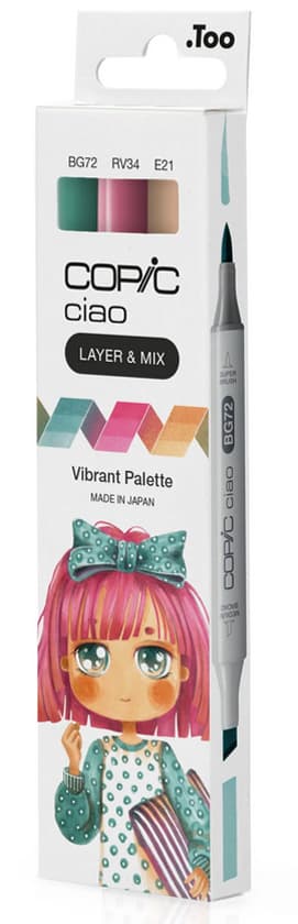 Copic Marker Ciao, 3er Set , Vibrant Palette,