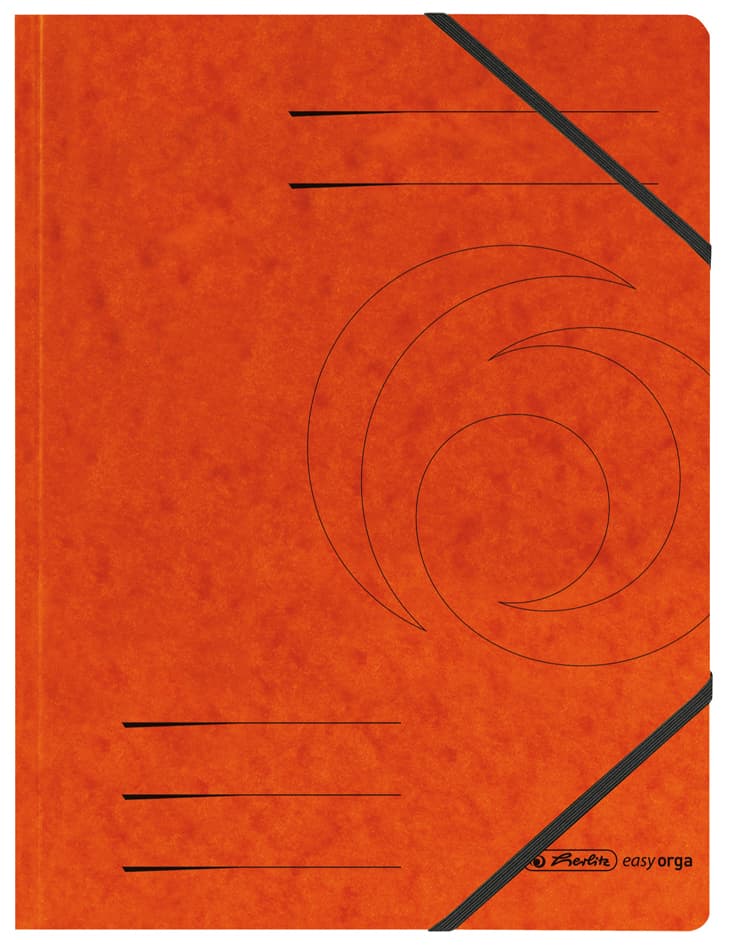Herlitz Eckspannermappe Easyorga, A4, Karton, Orange
