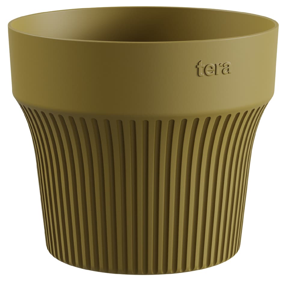Tera Übertopf , Tiny, , Durchmesser: 90 Mm, Golden Lime