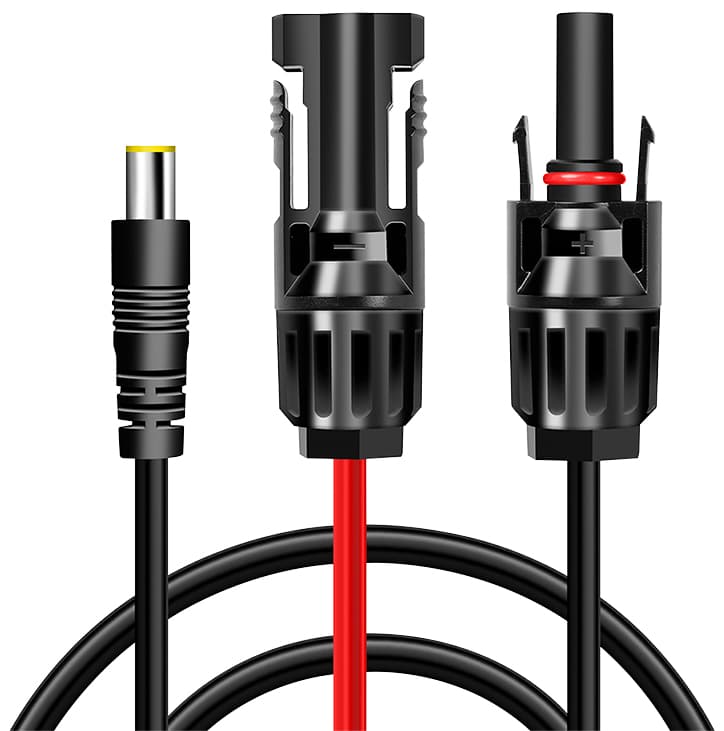 Logilink Solar-Adapterkabel, Schwarz/Rot, 0,24 M