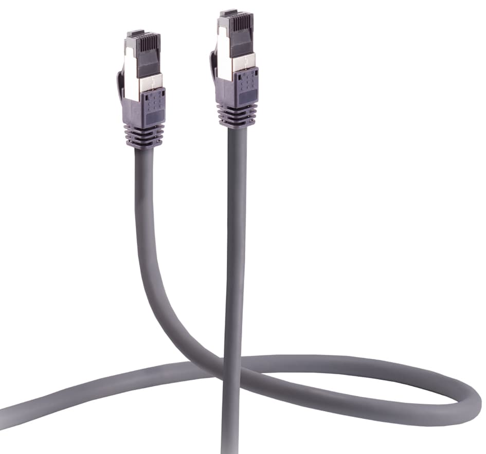 Flexline Patchkabel Kat. 6a, U/Ftp, Trittfest, Grau, 1,0 M