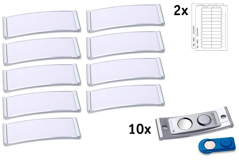 Avery Zweckform Namensschild, 68 X 22 Mm, Silber, 10er Set