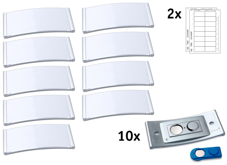 Avery Zweckform Namensschild, 80 X 34 Mm, Silber, 10er Set