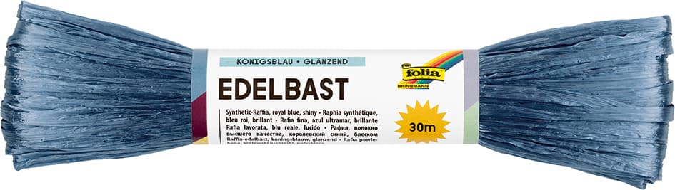 Folia Edelbast, 30 M Bündel, Königsblau