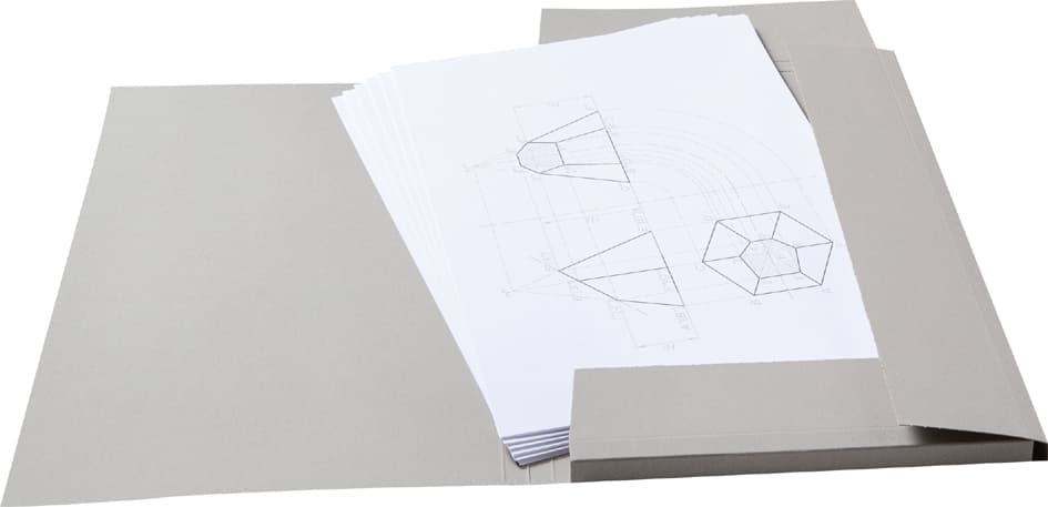 Folia Zeichnungsmappe, Aus Graupappe, Din A3, Grau