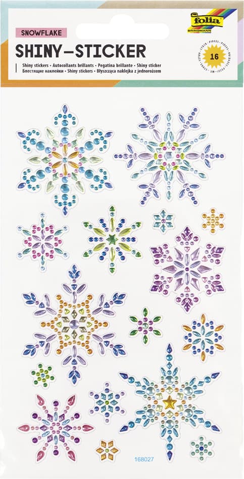 Folia Weihnachts-Sticker Shiny Snowflake