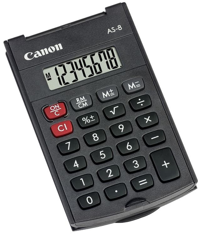 Canon Taschenrechner As-8, Batteriebetrieb