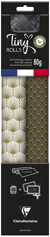 Clairefontaine Weihnachts-Geschenkpapier-Set , Tiny Rolls,