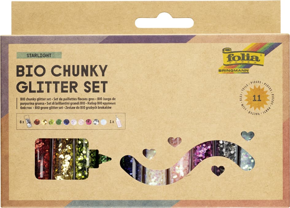 Folia Bio Chunky Glitter-Set Starlight