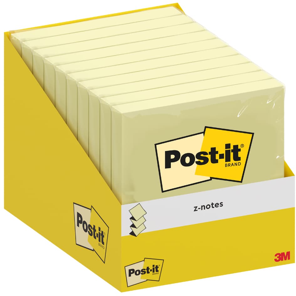 Post-It Haftnotizen Z-Notes, 76 X 76 Mm, Kanariengelb