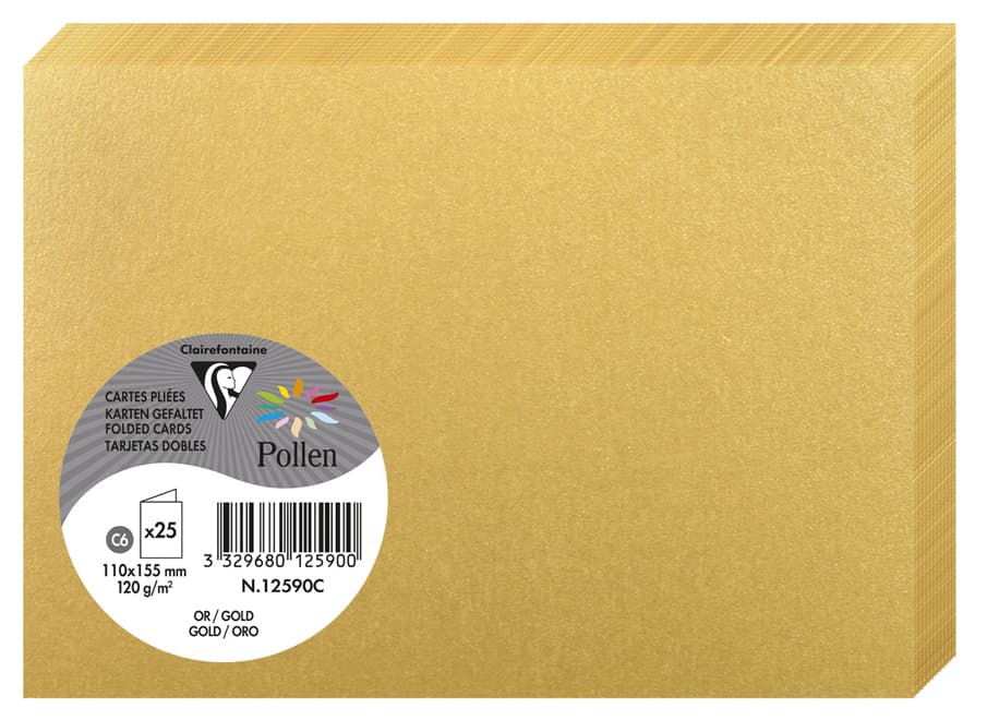 Pollen By Clairefontaine Doppelkarte C6, Gold